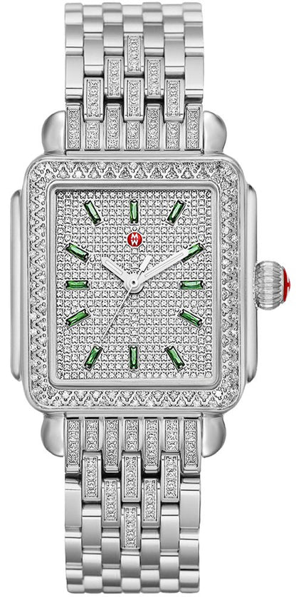 Michele Deco Limited Edition Emerald Pave Women's Watch MWW06T000261