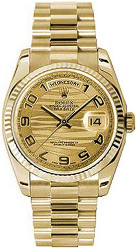 Rolex Day-Date 36 Gold President Bracelet Watch 118238