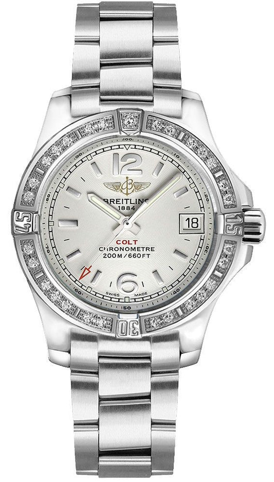 Breitling Colt Lady Diamond Bezel Luxury Women's Watch A7738853/G793-175A