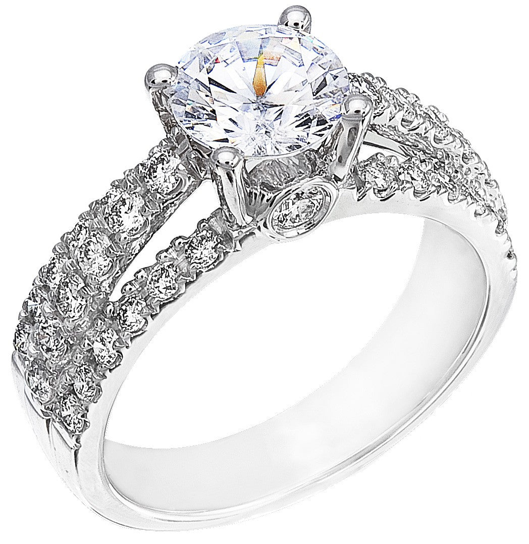 Diamond Ring, .75 Carat Diamonds on 14k White Gold RWG120