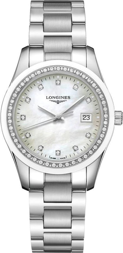 Longines Conquest Classic Steel Diamonds Women's Watch L2.387.0.87.6