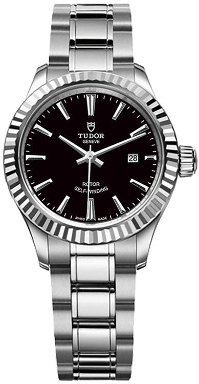 Tudor Style Black Dial Automatic Women's Watch M12110-0003