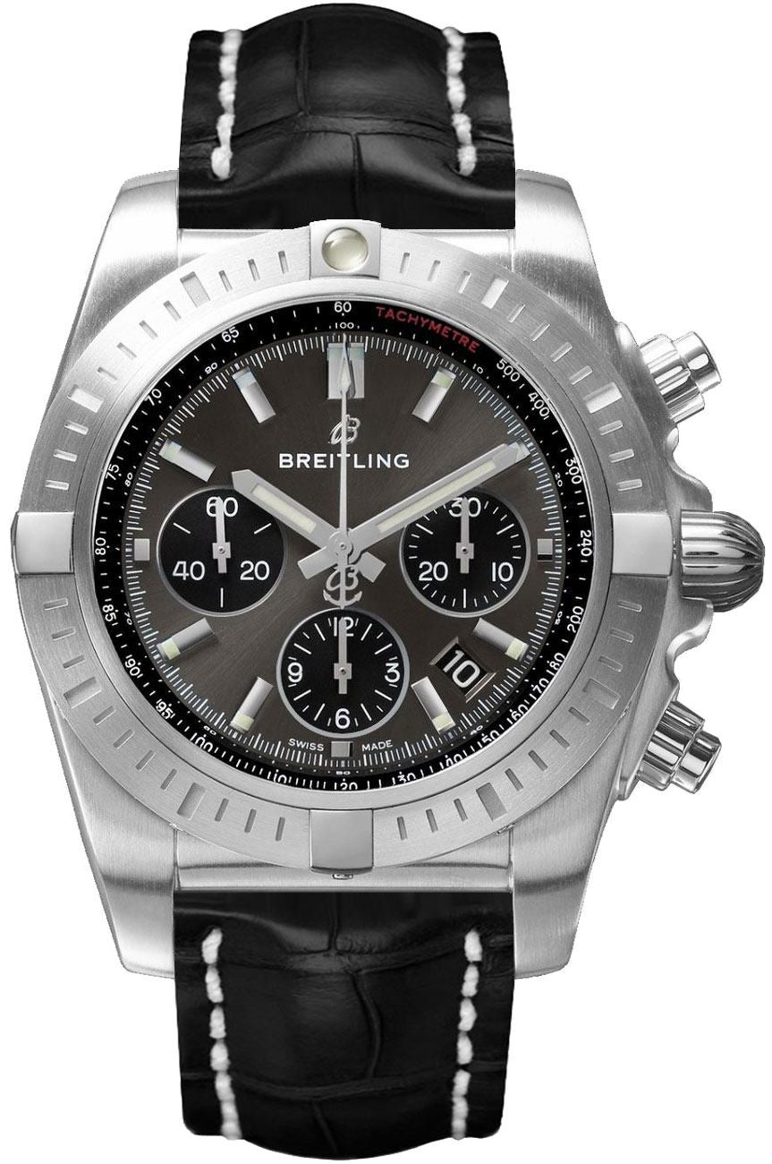 Breitling Chronomat Chronograph Grey Dial Men's Watch AB0115101F1P2