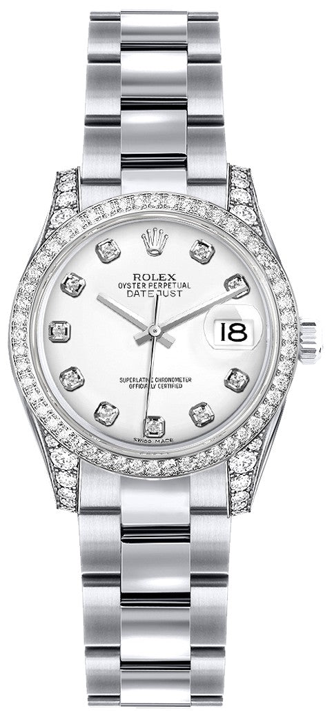 Rolex Lady-Datejust 26 Diamond White Gold Women's Watch 179159