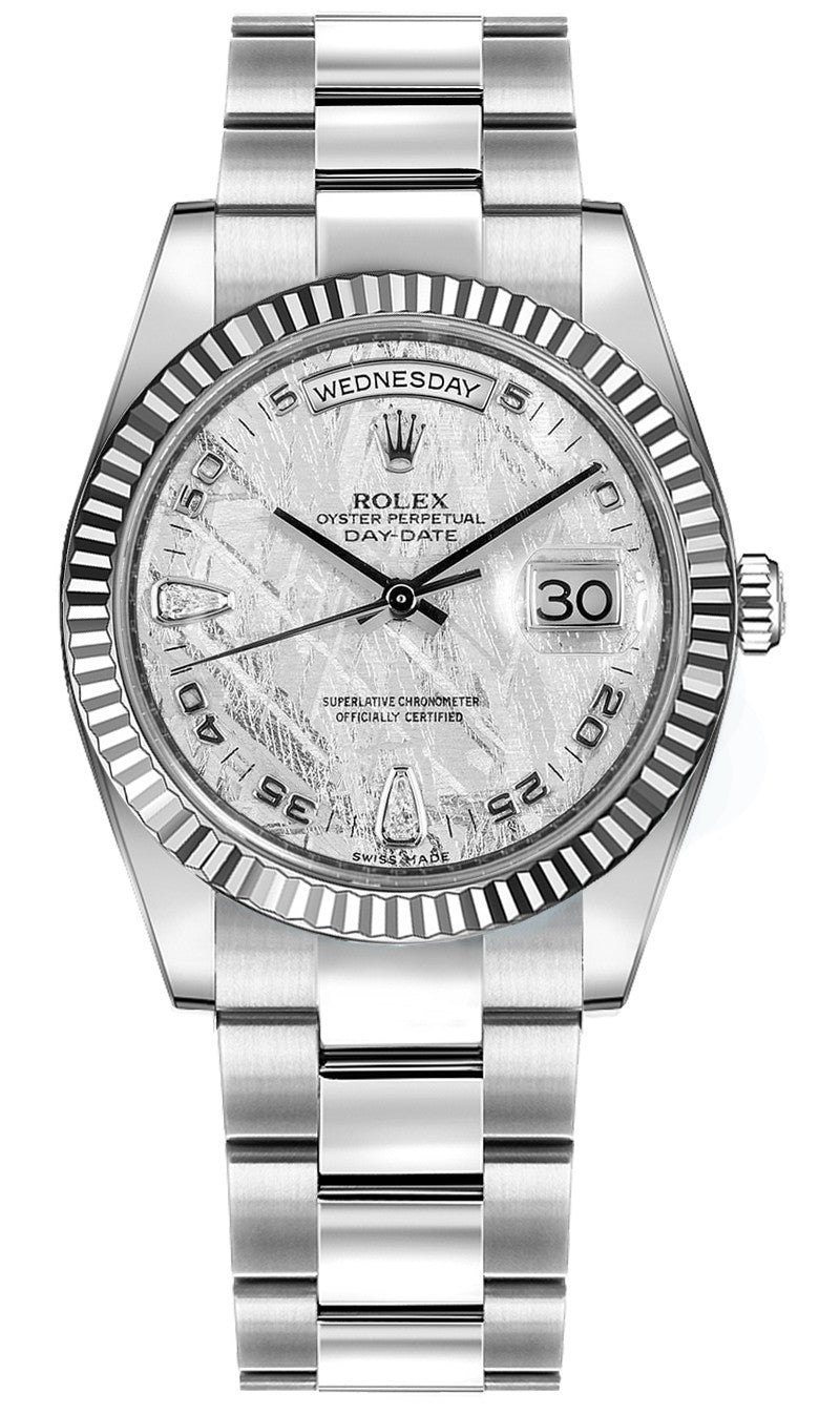 Rolex Day-Date 36 Oyster Bracelet White Gold Watch 118239-0295