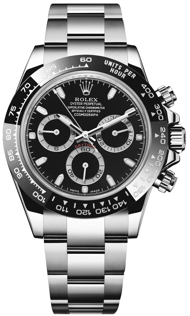 Rolex Cosmograph Daytona Men's Black Dial Oystersteel Watch 116500LN-0002