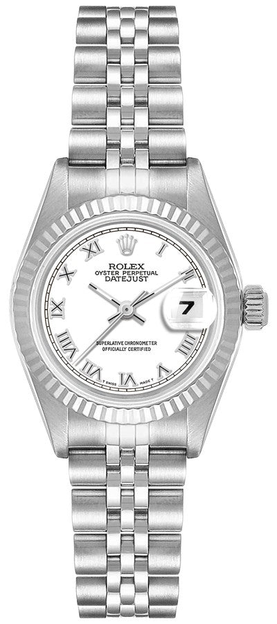 Rolex Lady-Datejust 26 White Dial Jubilee Bracelet Women's Watch 69174