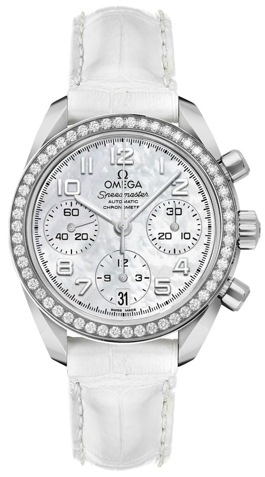 Omega Speedmaster Chronograph 38mm Diamond Women's Watch 324.18.38.40.05.001