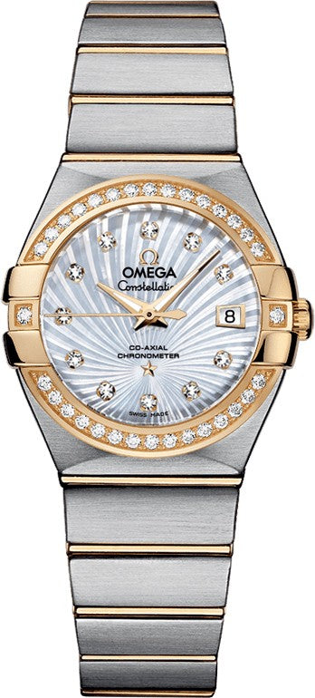 Omega Constellation Diamond Bezel 27mm Women's Watch 123.25.27.20.55.002