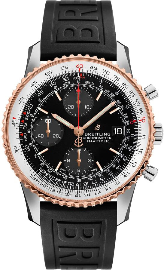 Breitling Navitimer Chronograph 41 Steel & 18k Red Gold Men's Watch U1332421/BG73-153S