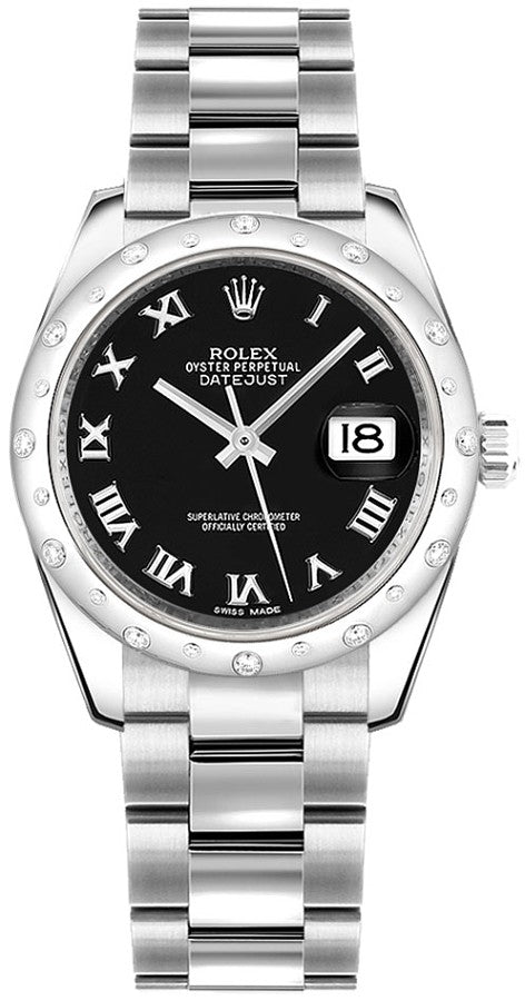 Rolex Datejust 31 Black Roman Numeral Dial Women's Watch 178344-0013