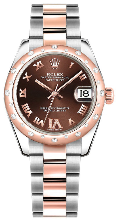 Rolex Datejust 31 Stainless Steel & Rose Gold Ladies Watch 178341-0010