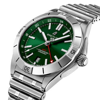 Breitling Chronomat Automatic GMT 40 Green Dial Men's Watch A32398101L1A1