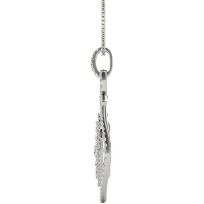 Diamond Pendant, .95 Carat on Solid 18k White Gold P21955W