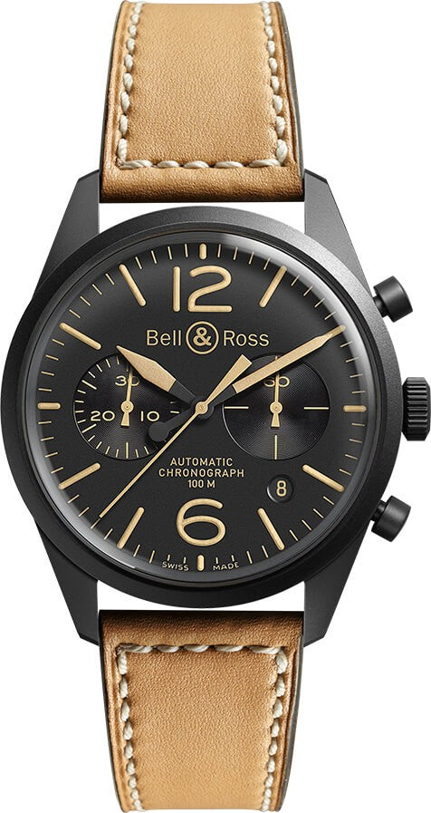 Bell & Ross Vintage Original Black Dial Men's Watch BRV126-HERITAGE