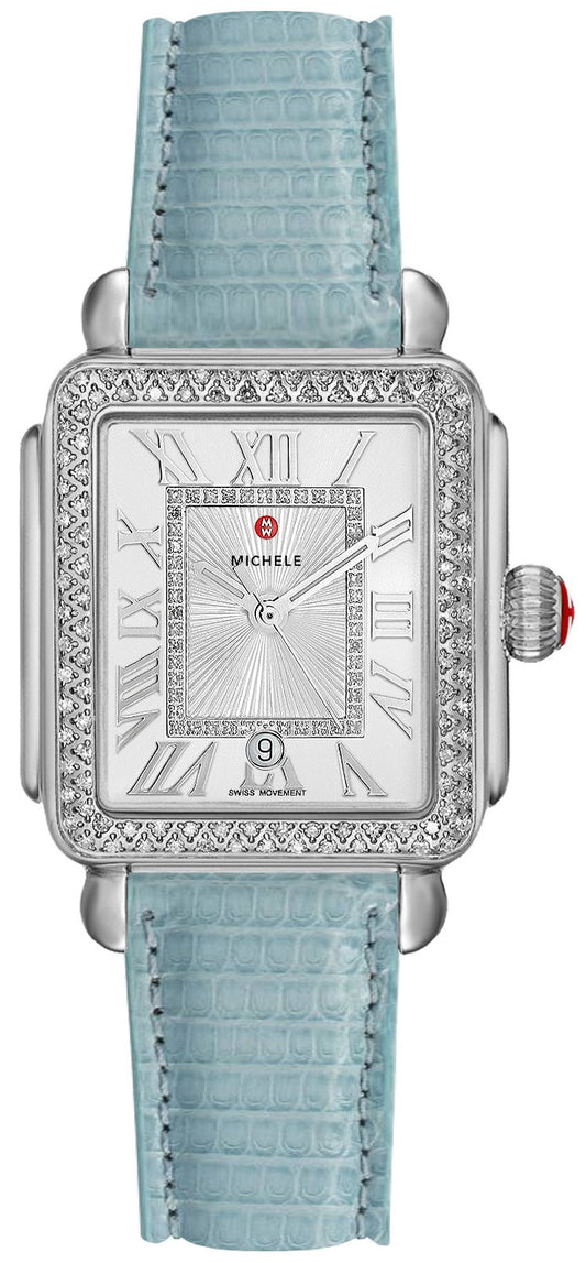 Michele Deco Madison Mid White Diamond Dial Watch MWW06G000009