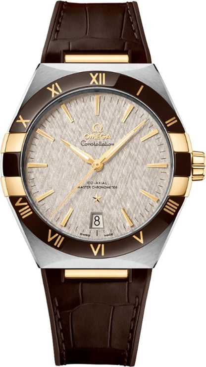 Omega Constellation Ceramic Steel Yellow Gold Men's Watch 131.23.41.21.06.002