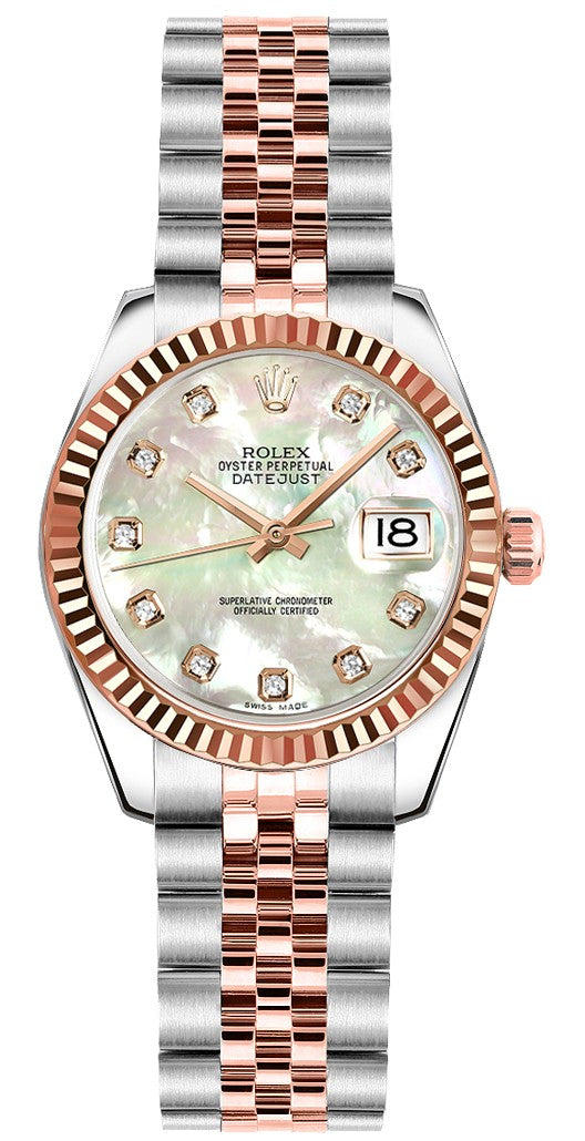 Rolex Lady-Datejust 26 Mother of Pearl Diamond Dial Women's Watch 179171