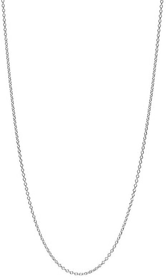 Solid 14k White Gold Chain Necklace