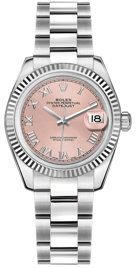 Rolex Datejust 31 Pink Roman Numeral Oyster Bracelet Ladies Watch 178274-0076