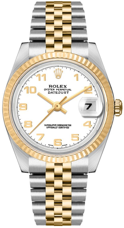 Rolex Datejust 36 Yellow Gold & Stainless Steel Unisex Watch 16233