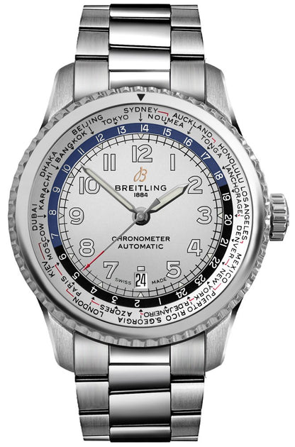 Breitling Aviator 8 B35 Automatic Unitime 43 Steel Men's Watch AB3521U01G1A1