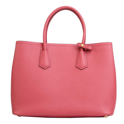 Pink Prada Saffiano Cuir Double Large Tote Bag