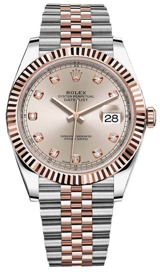 Rolex Datejust 41 Sundust Dial Everose Gold Men's Watch 126331-0008