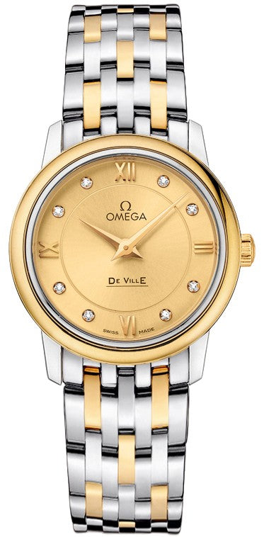 Omega De Ville Prestige Champagne Dial Women's Watch 424.20.27.60.58.001