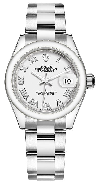 Rolex Lady-Datejust 28 White Dial Watch 279160-0016