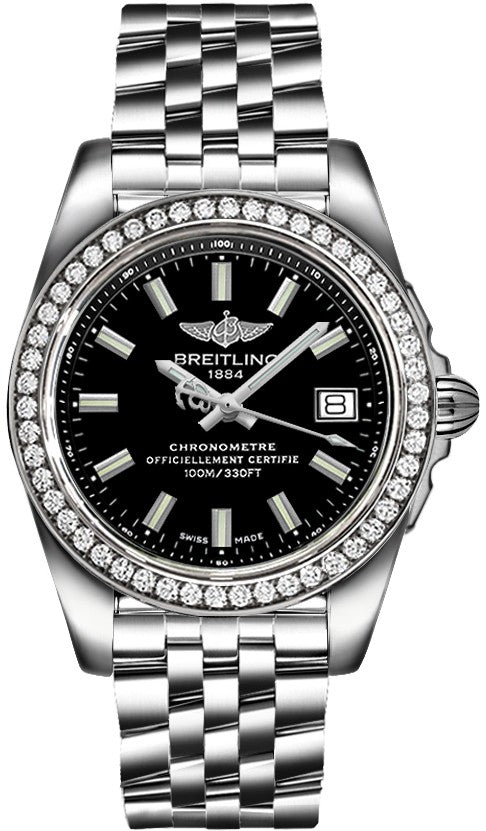 Breitling Galactic 36 Diamond Bezel Women's Watch A7433053/BE08-376A