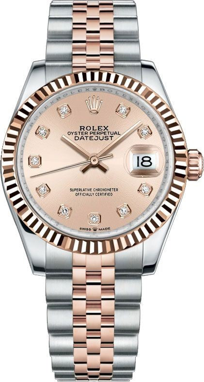 Rolex Datejust 31 Everose Gold & Oystersteel Women's Watch 278271-0024