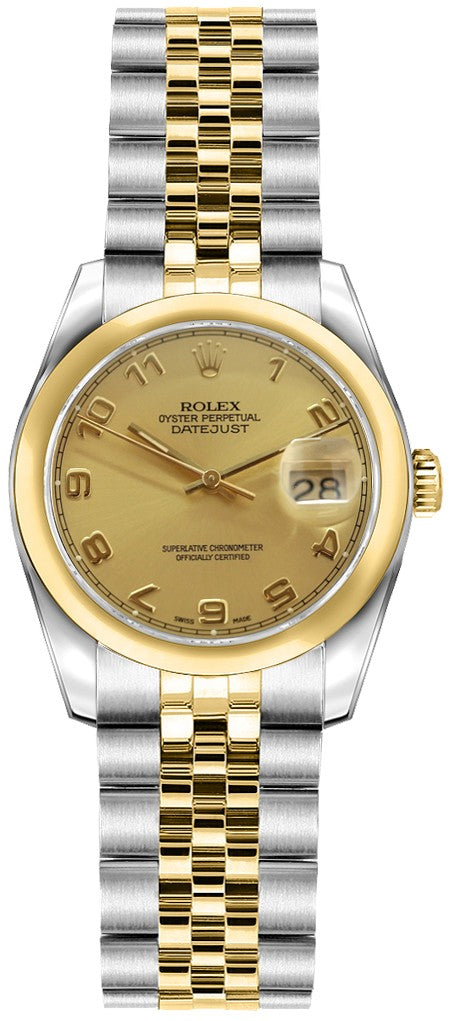 Rolex Lady-Datejust 26 Champagne Dial Women's Watch 179163