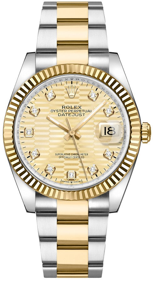 Rolex Datejust 36 Steel & Gold Diamonds Unisex Watch 126233-0046