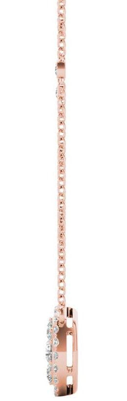 Diamond Round Pendant, .56 Carat on 18k Rose Gold P20242R