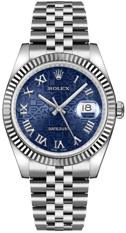 Rolex Datejust 36 Blue Roman Numeral Watch 116234