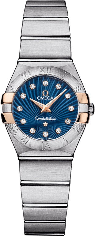 Omega Constellation Blue Diamond Dial Women's Watch 123.20.24.60.53.002