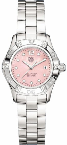 Tag Heuer Aquaracer Pink Pearl & Diamond Dial Ladies Watch WAF141H.BA0813