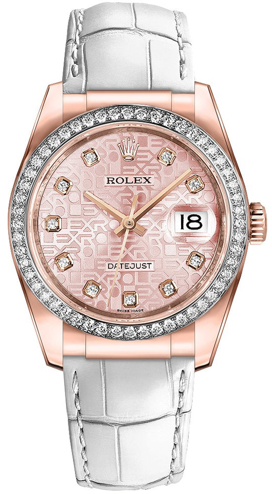 Rolex Datejust 36 Pink Dial Watch 116185