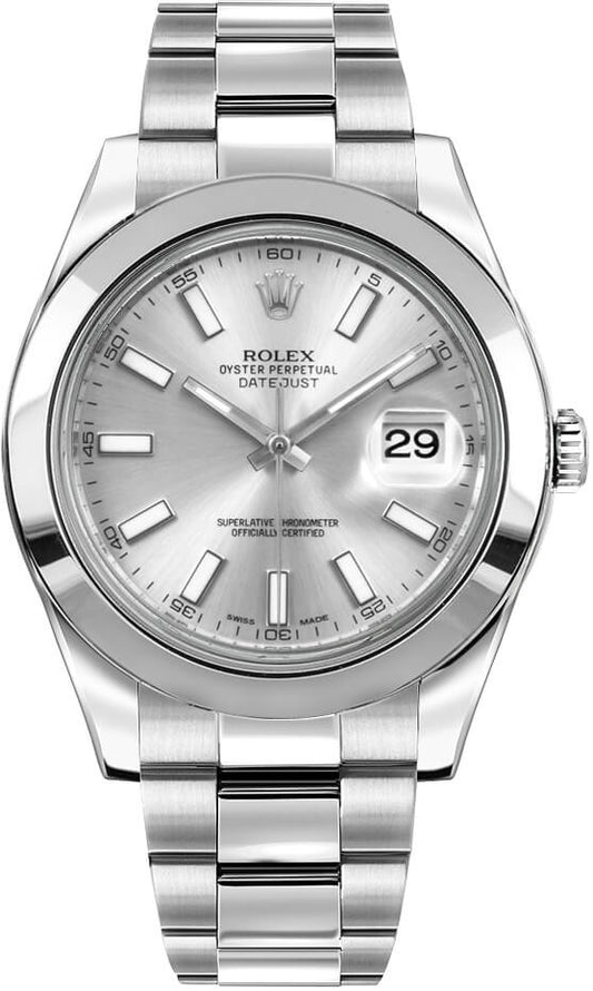 Rolex Datejust II 41 Silver Dial Men's Automatic Watch 116300-0007