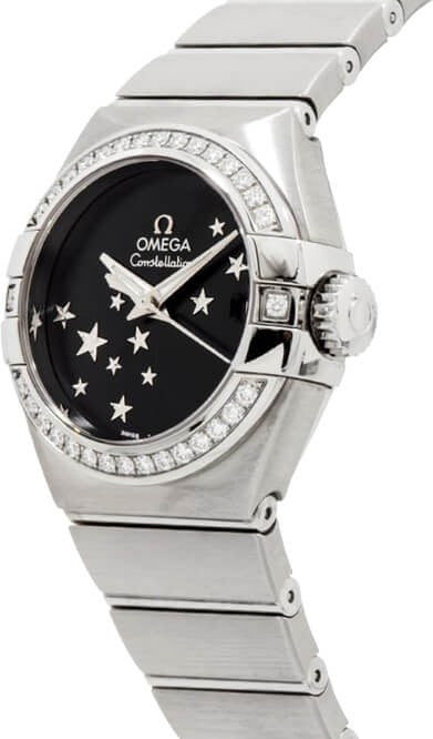 Omega Constellation Black Dial Steel Women's Watch 123.15.27.20.01.001