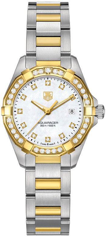 Tag Heuer Aquaracer Diamond & Pearl Ladies Luxury Watch WAY1453.BD0922