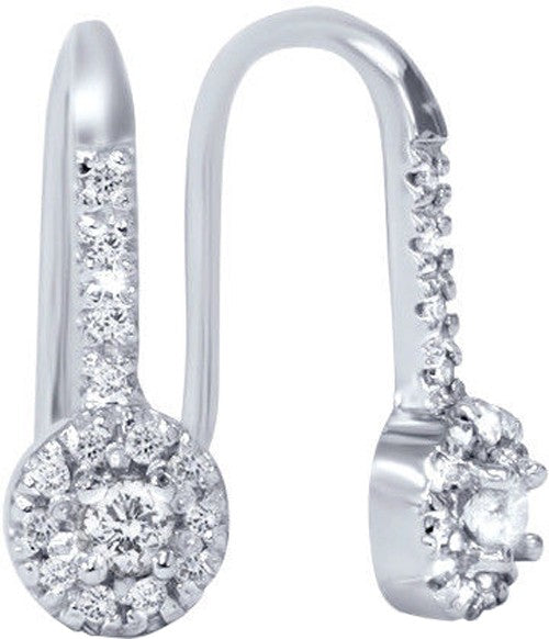 .25 TCW Diamond White Gold Earrings