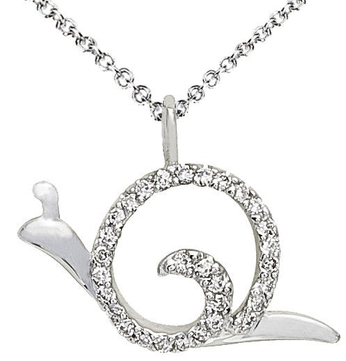 Diamond Pendant, .29 Carat Diamonds on 14k White Gold PWG144