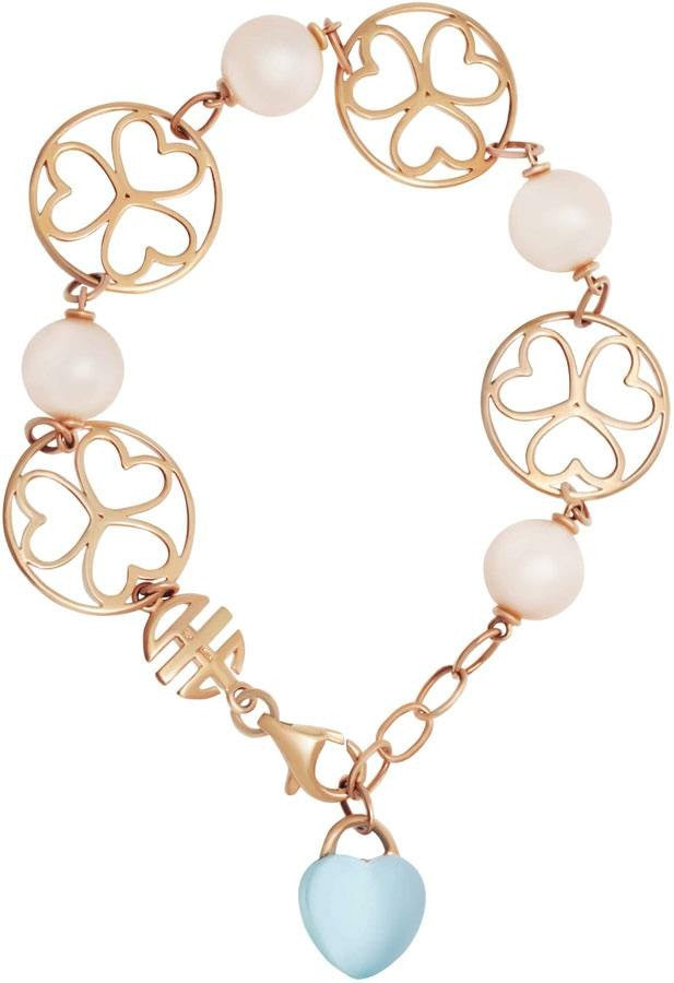 Mimi Milano Topaz & Pearl Bracelet on 18k Rose Gold B286R2T