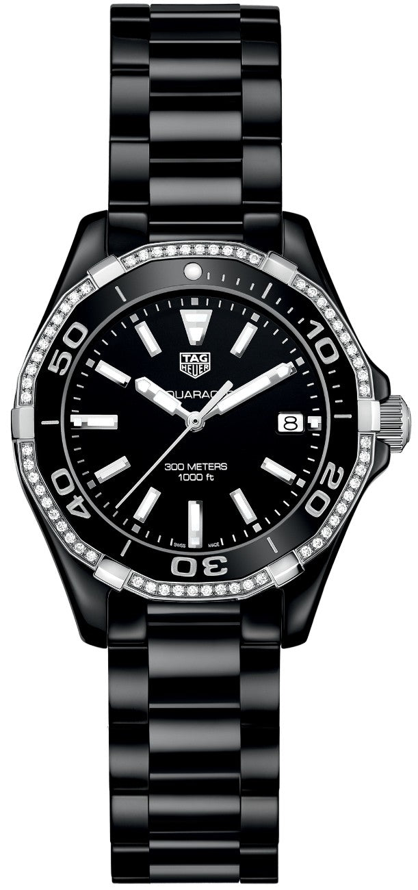 Tag Heuer Aquaracer Diamond Black Ceramic Women's Watch WAY1395.BH0716