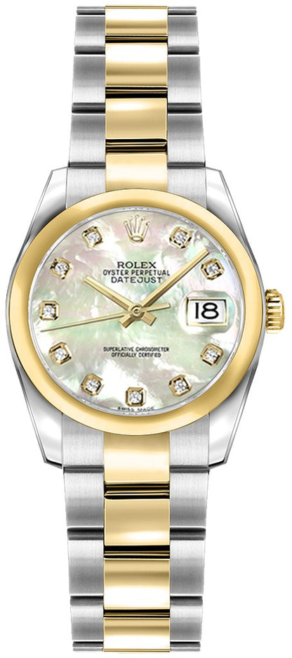 Rolex Lady-Datejust 26 Diamond Mother of Pearl Dial Women's Watch 179163