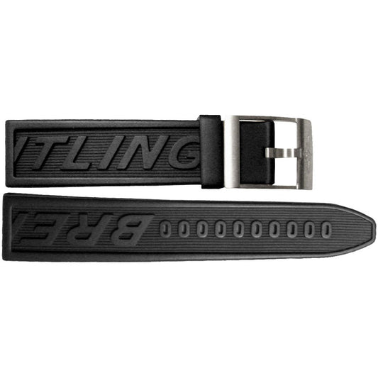 Breitling 22mm Black Rubber Strap 120S