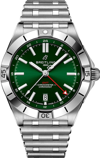 Breitling Chronomat Automatic GMT 40 Green Dial Men's Watch A32398101L1A1