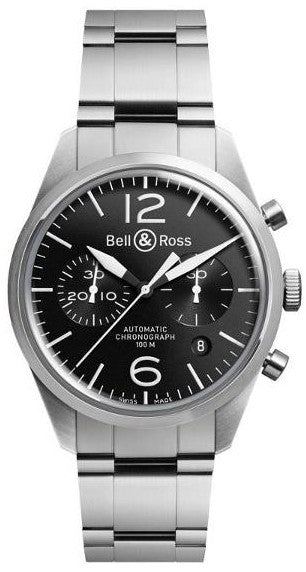 Bell & Ross Vintage Original Black Dial Men's Watch BRV126-BL-ST/SST